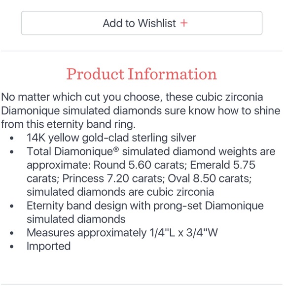 Dominique Yellow Eternity Band Ring new size 8 round stones - Picture 9 of 9